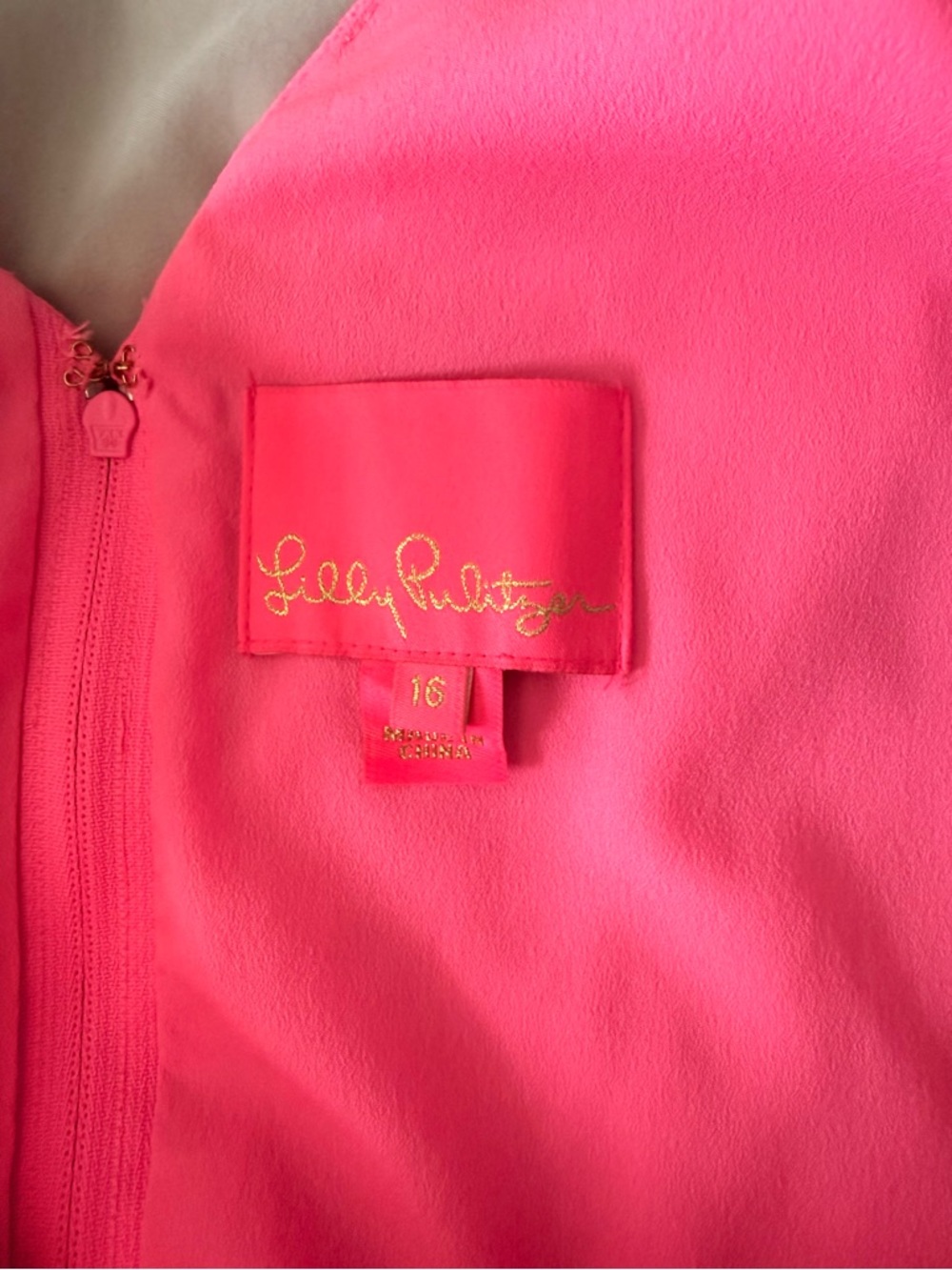 Lilly Pulitzer Bright Pink V-Neck Maxi with Waist Tie - Picture 5 of 5